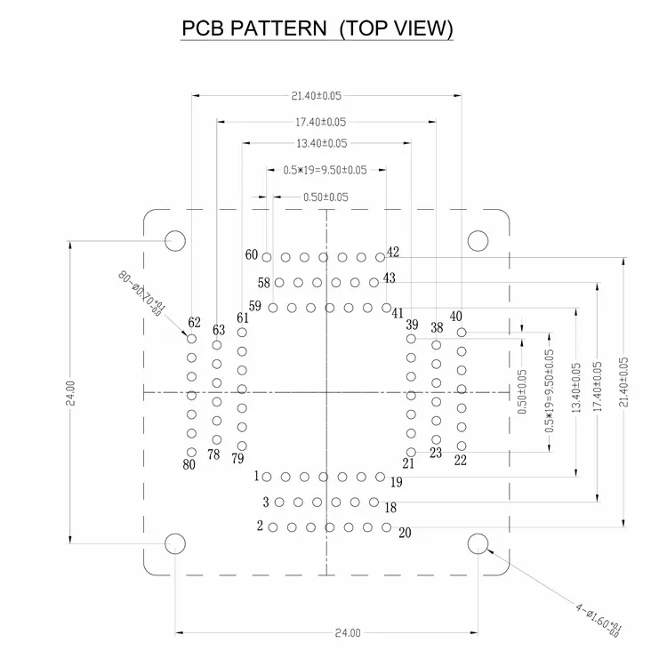 queimar no soquete passo ic tamanho do corpo adaptador de teste