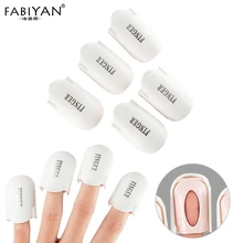 5 шт./компл. белый Пластик лак искусство впитывающийся для ногтей пальцев Кепки зажим средство для снятия УФ гель-лака Советы Многоразовые Экран сенсорный Обёрточная бумага инструменты для маникюра