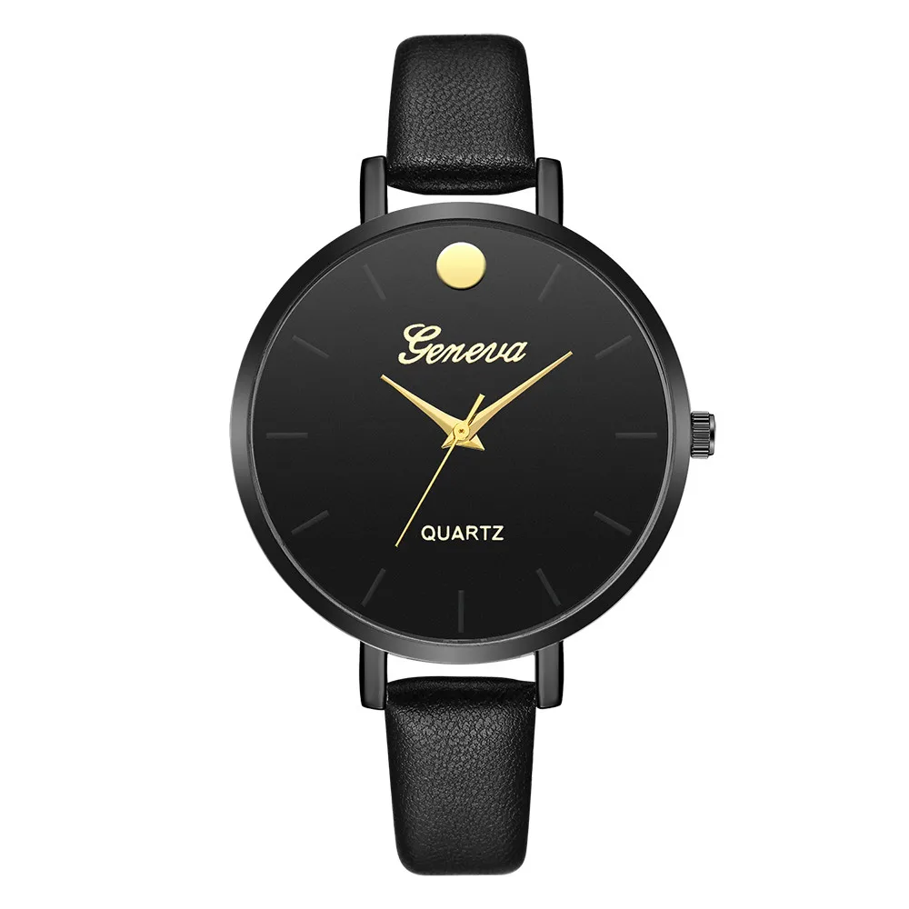 

2019 Women And Men Casual Simple Business Leather Quartz Analog Wrist Watch Reloj de hombre free shipping Wd3 sea