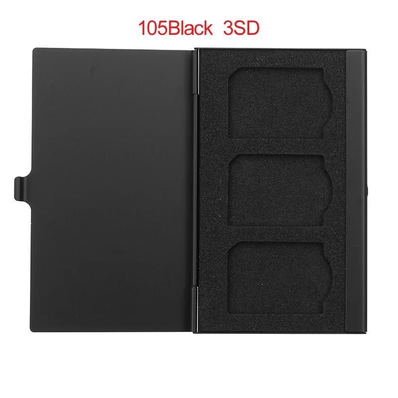 10 видов 3 цвета алюминиевый Портативный SIM Micro SIM карта Na без коробка для хранения карт памяти Чехол протектор держатель Черный для TF SD карты - Цвет: 105