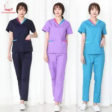 Женская одежда для мытья рук, с короткими рукавами, больничные комбинезоны, операционный костюм Доктора, Раздельный костюм, щетка для доктора, одежда для рук