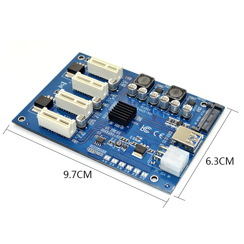 

M.2 NGFF PCI-E PCI Express Extender Card Riser Adapter 4 PCI-E PCIe Slot Adapter Port PCIE Express Card Multiplier For Mining