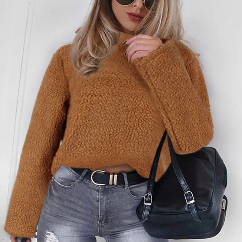 WildPinky Faux Fur Coat Women Autumn Winter Fluffy Teddy