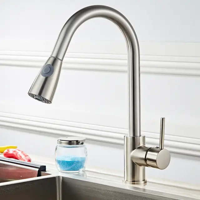 All Copper Kitchen Faucet Pull Out Kitchen Tap Water Mixer Tap