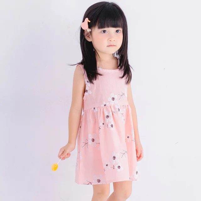 EABoutique Хлопковое платье для маленьких девочек коллекция года, Весенняя Милая стильная одежда с цветочным рисунком для детей возрастом от 1 года до 4 лет, Q1207