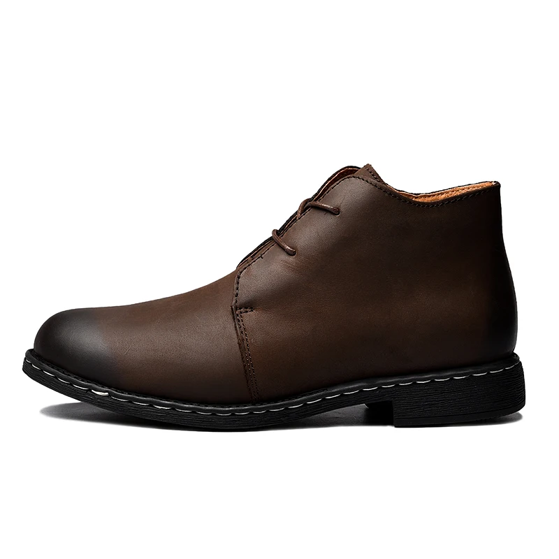 Mode Suède Cuir marron Cheville High Taille Bottes Ramialali De 47 Main En Vache Up Dentelle Grande 39 2018 Top Chaussures Noir Hommes R53jL4Aq