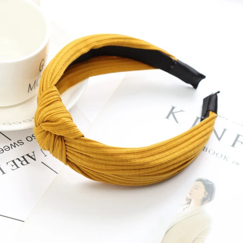 

1 Piece Solid Soft Knotted Headband For Women Lady Bow Hair Hoop Hair Accessories Headwear Hot Selling Jewelry