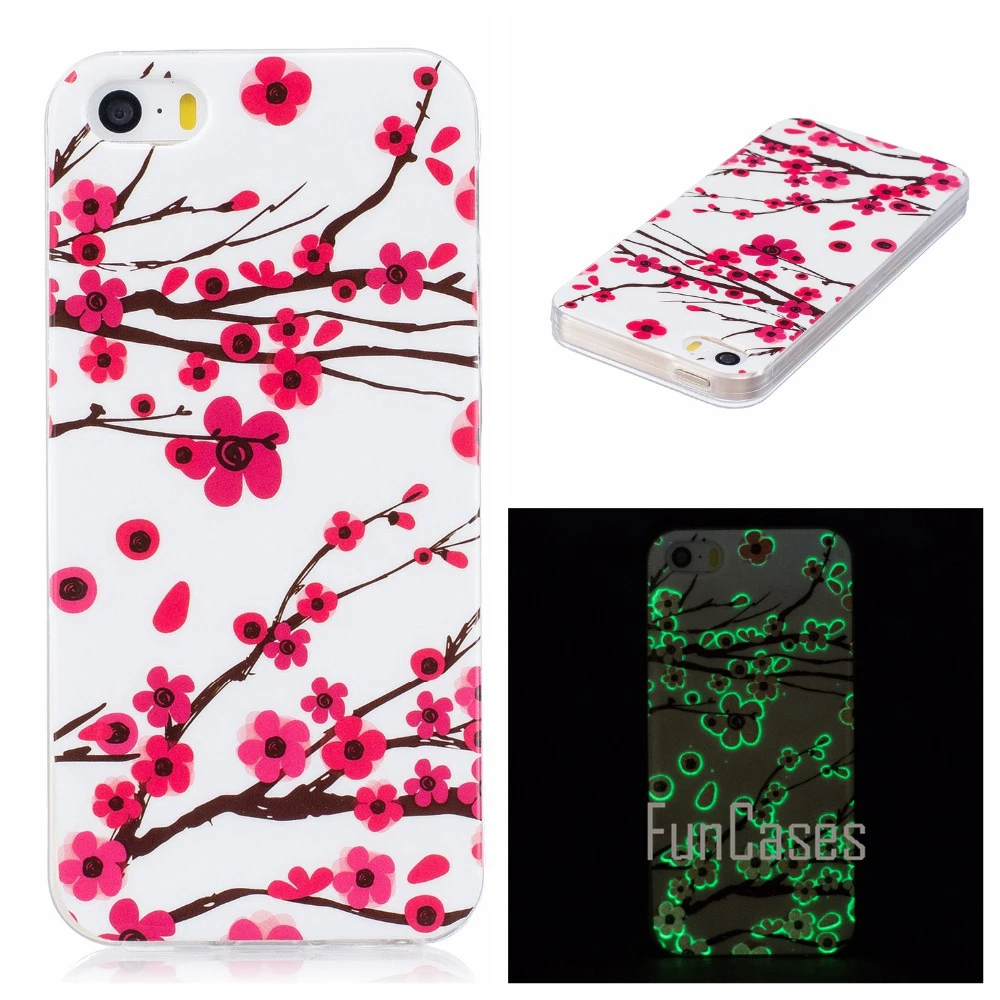 Luminous Kasus Untuk iPhone 5 s SE coque Kasus Silikon Penutup untuk iPhone 5 s 5 Kasus Penutup phibe celulars aiphon handphone ipgone