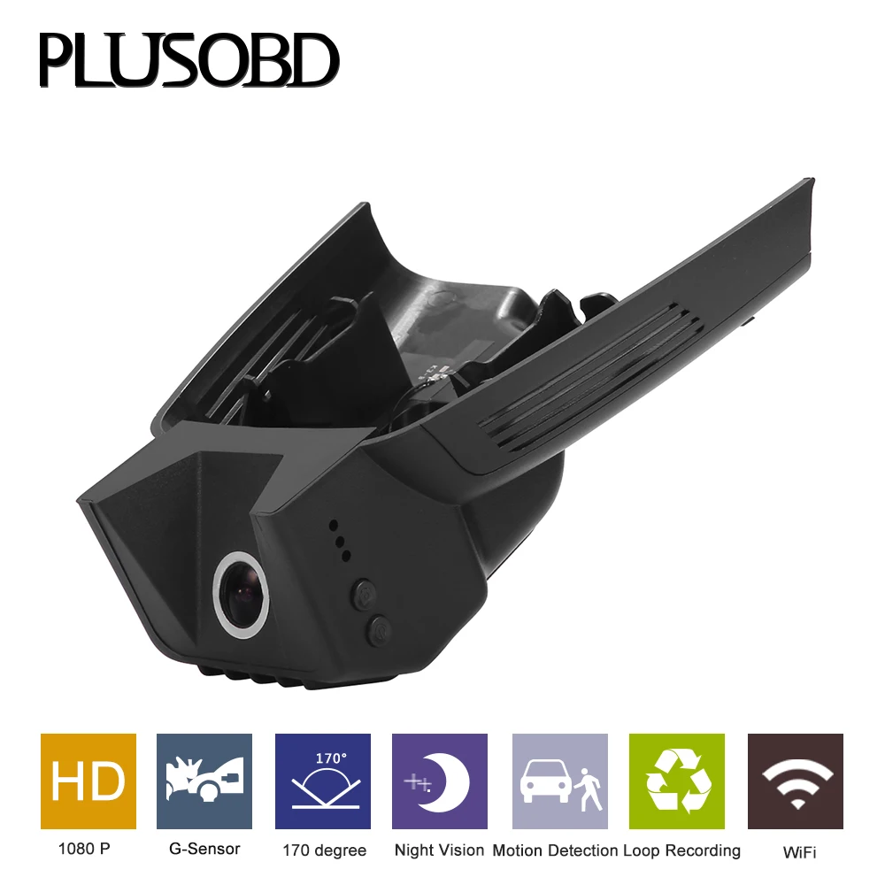 Автомобильная камера PLUSOBD с g датчиком видеорегистратор H.264 1080P Wi Fi скрытый для Benz