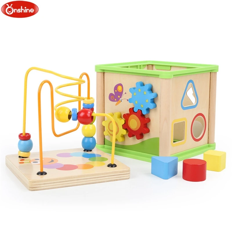 Wooden Early Educational Toys 5 in 1 Activity Cube Baby Early Learning Toy Time Clock Cognize Children Joy Funny Gift Wooden Early Educational Toys 5 in 1 Activity Cube Baby Early Learning Toy Time Clock Cognize Children Joy Funny Gift