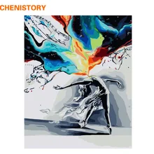 CHENISTORY бескаркасные абстрактные фигуры DIY живопись по номерам настенная живопись каллиграфия для украшения дома 40x50 см искусство