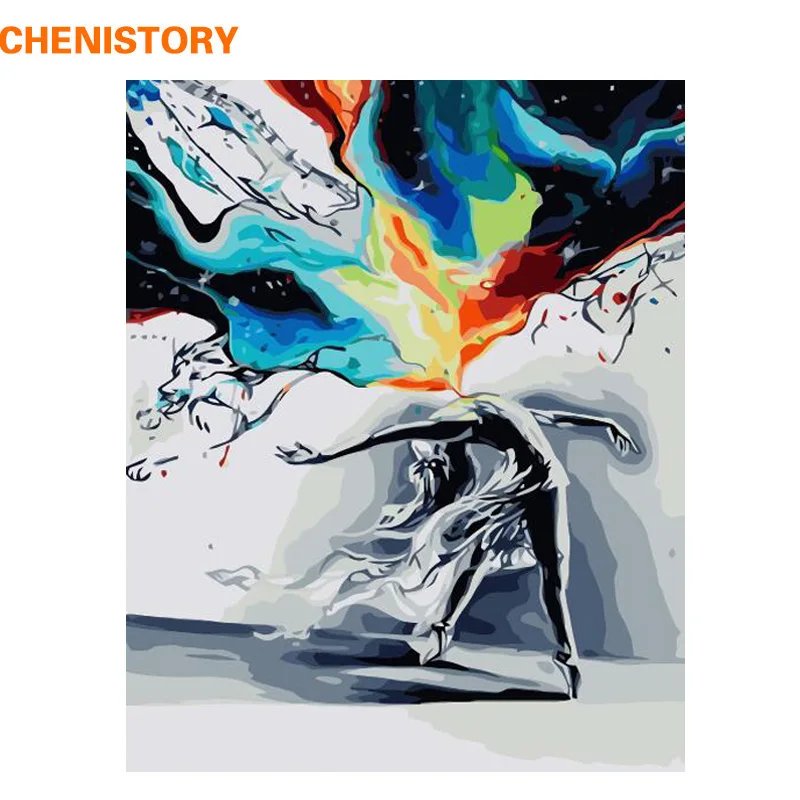 

CHENISTORY Frameless Abstract Figure DIY Painting By Numbers Wall Art Picture Painting Calligraphy For Home Decors 40x50cm Arts