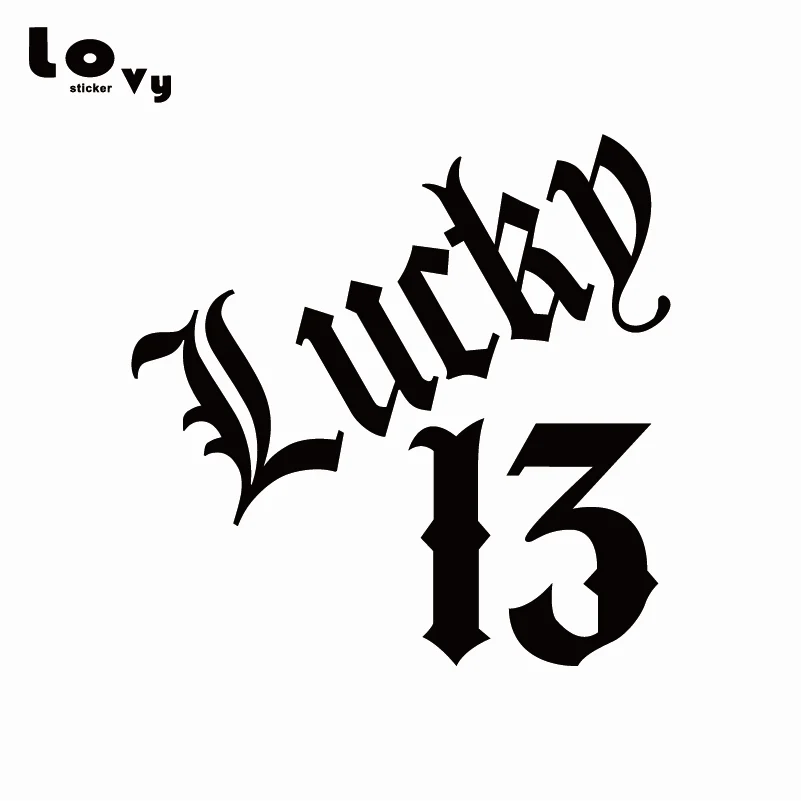 Lucky 13 Виниловая наклейка для автомобиля водонепроницаемая украшение кузова