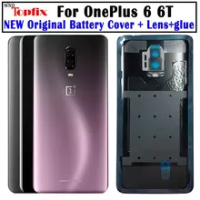 Cristal Original para OnePlus 6 6T carcasa trasera para batería cristal trasero Oneplus 7 Pro batería cubierta 1 + 6T funda carcasa + lente de cámara