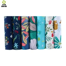 Shuangshuo новая хлопковая ткань синий цветок Лоскутная Ткань Жир четверть пряди Ткань для шитья кукольной ткани 40*50 см 7 шт./лот