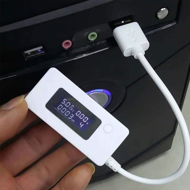 Junejour USB измеритель напряжения тока ЖК-экран мини портативный креативный Телефон тестер напряжения доктор мобильное зарядное устройство детектор