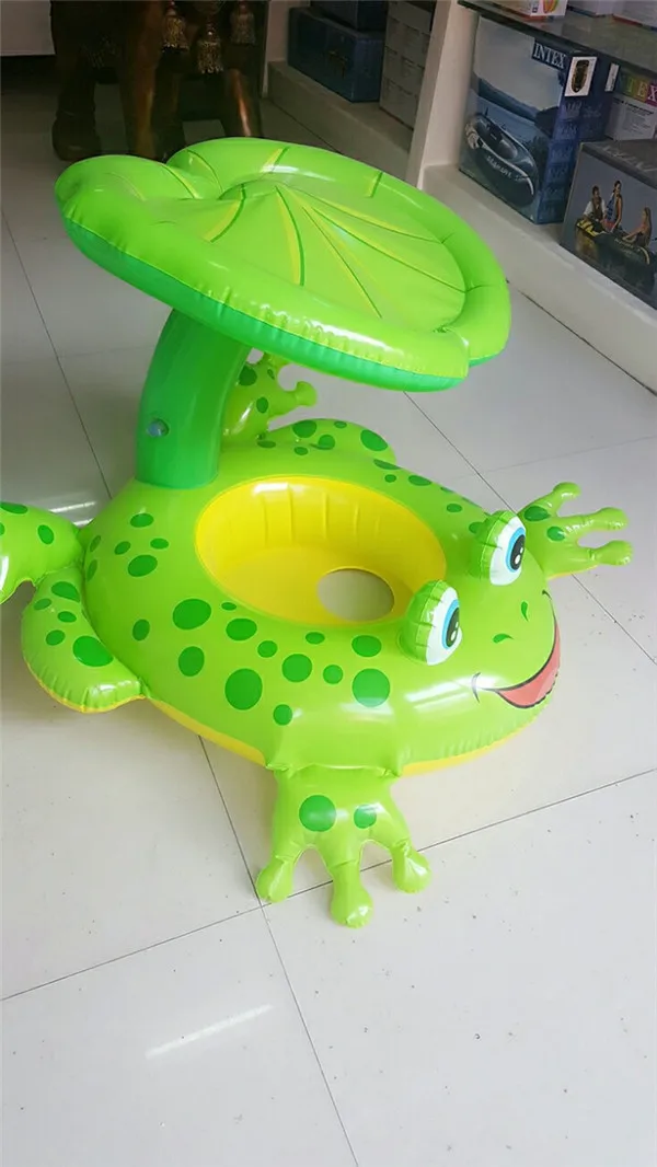 Лягушка милая зеленая Рыба плавать кольцо праздник зонтик плавающие летние детские надувные игрушки для плавания бассейн трубка
