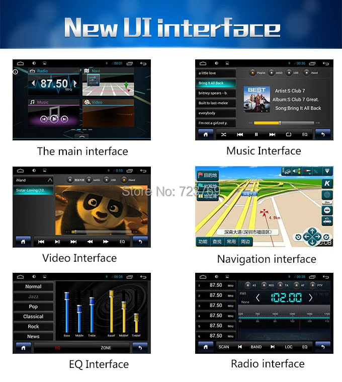 Sale (Quad Core, 16GB iNand Flash) Auto radio Autoradio car gps navigation system for Audi A3(2003-2012) with android 4.4.4 System 3