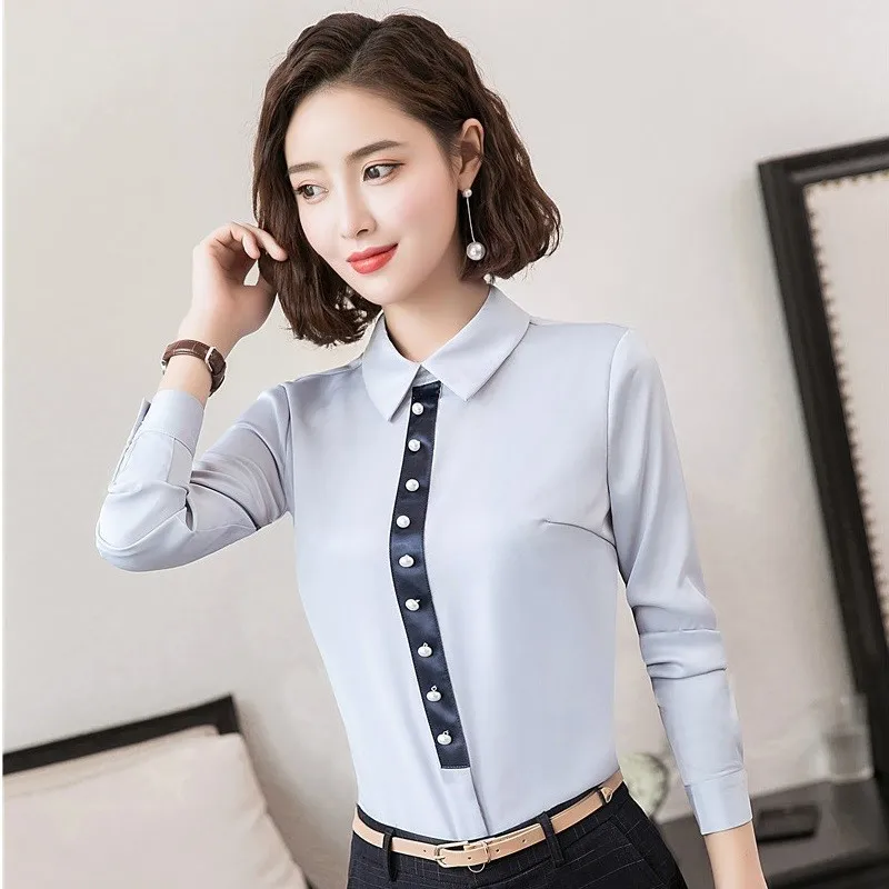 

Long Sleeve Formal Uniform Styles Women Blouses and Shirts for Ladies Office Work Wear Spring Summer Female Blouse Tops Clothes