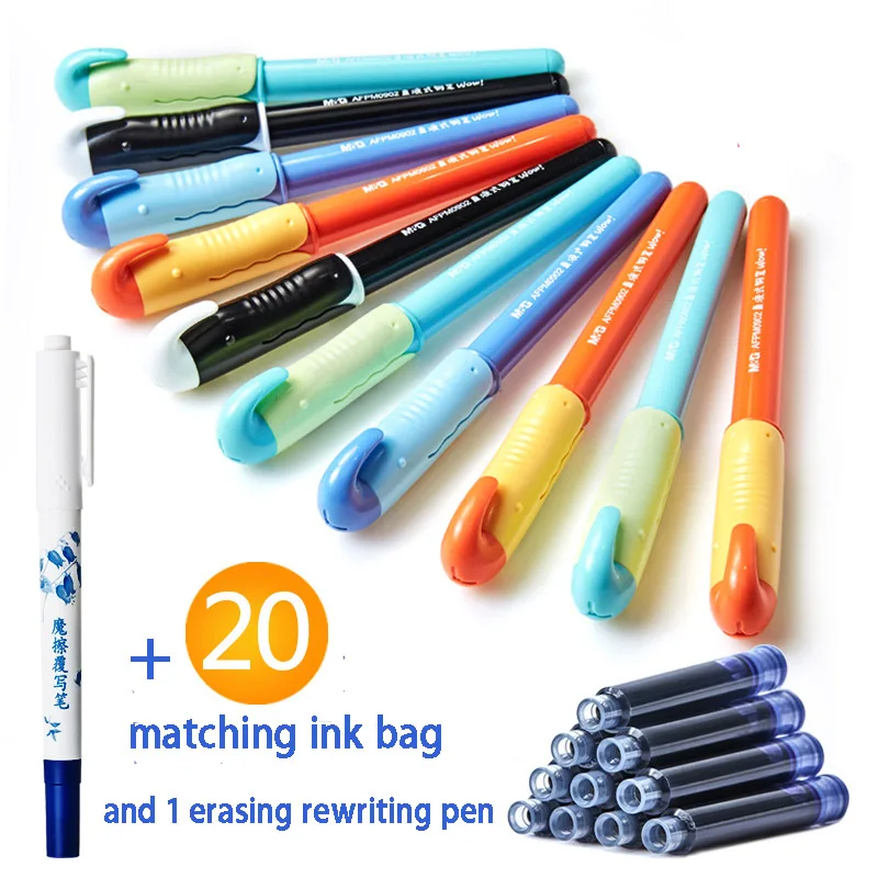 10 pcs Cartoon Erasable Pen Wiping Wrong Word Pen Students Girls Boys