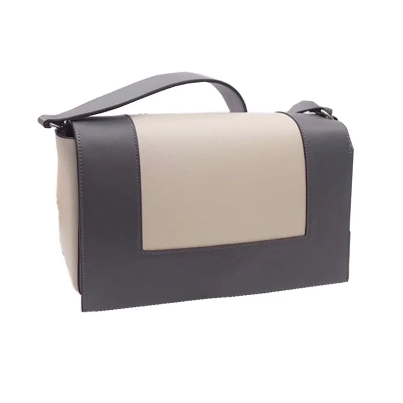 

Spring / summer 2019 new fashion contrast small square bag women's bag wide shoulder diagonal color matching bag