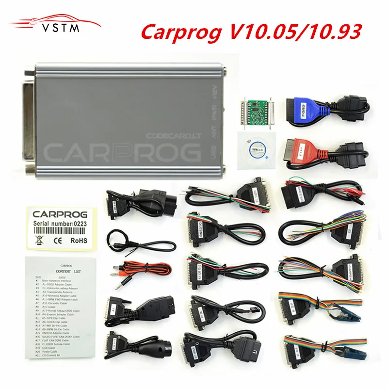 

Newest V8.21 V10.93 Carprog Full Adapter Car Prog 8.21 with keygen Online Programmer For Radio/Dash/IMMO/ECU Auto Repair Tool