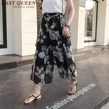 

Hippie chic boho mexican Palazzo culotttes femme wide leg pants floral beach bohemian ladies elegant pants AA1286