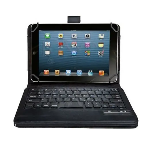 Universal Keyboard & Case Dechatable Bluetooth Keyboard & PU Leather