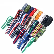 18 мм 20 мм 22 мм NATO военный спортивный бренд нейлон ткань ремень аксессуары ремешки с пряжками для 007 Джеймс Бонд черный ремешок для часов