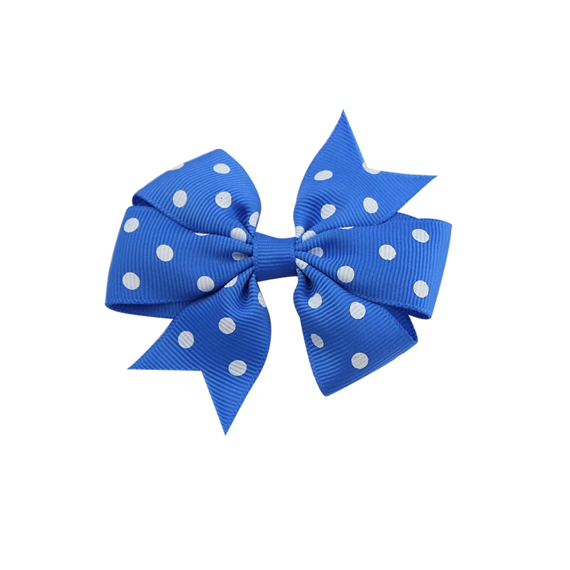 Polka Dot Grosgrain Ribbon Bows with Alligator Clip Kids Girls Colourful Bow Tie Hairpins Headwear Hair Accessorises (6)