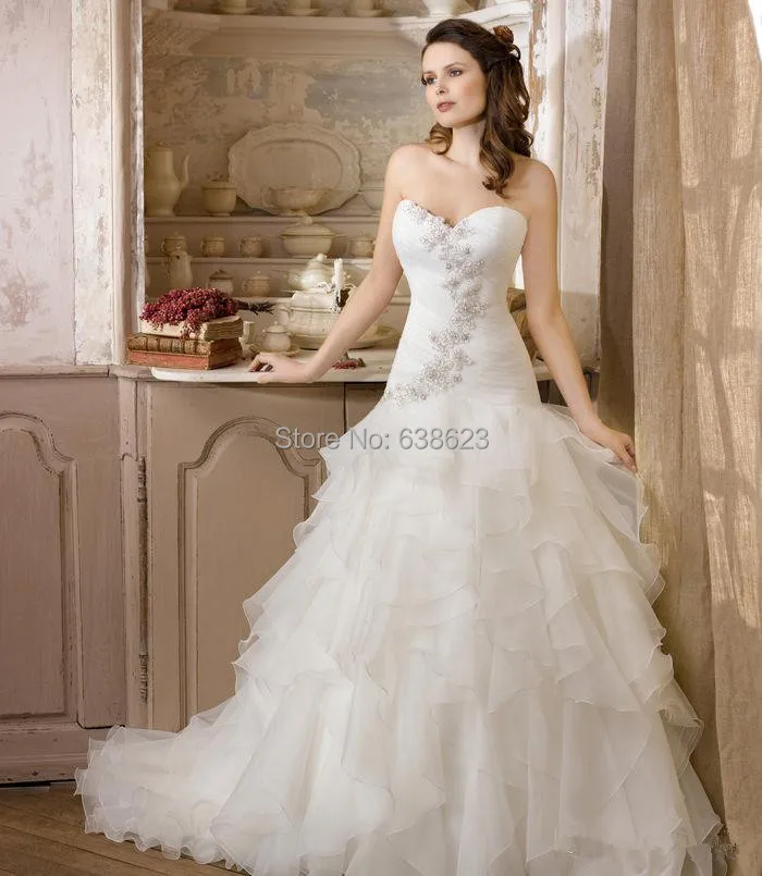 daw2625 elegante vestido de bola vestidos de novia sin mangas
