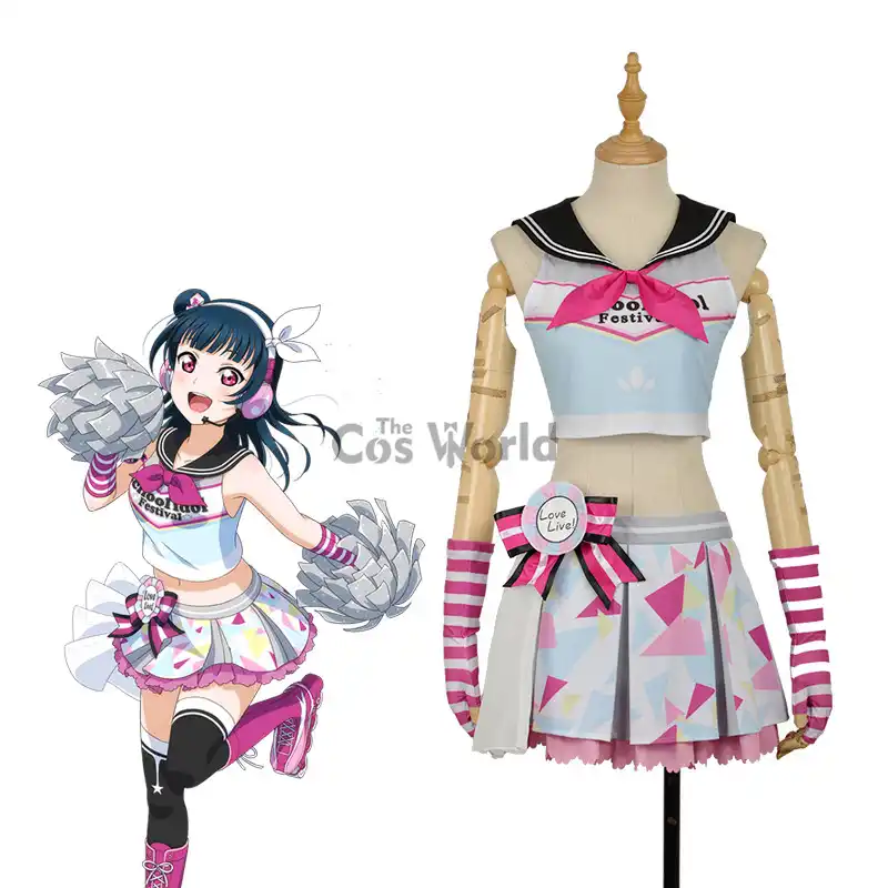 Прекрасно! Солнечный свет! Костюм Моряка Чирлидера Aqours tsushiko костюм для косплея