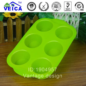 

6 Hold Cupcake Mold Rectangle cake molds silicone pastry molds bread baking DIY moulds creative cake baking tools FreeShipping