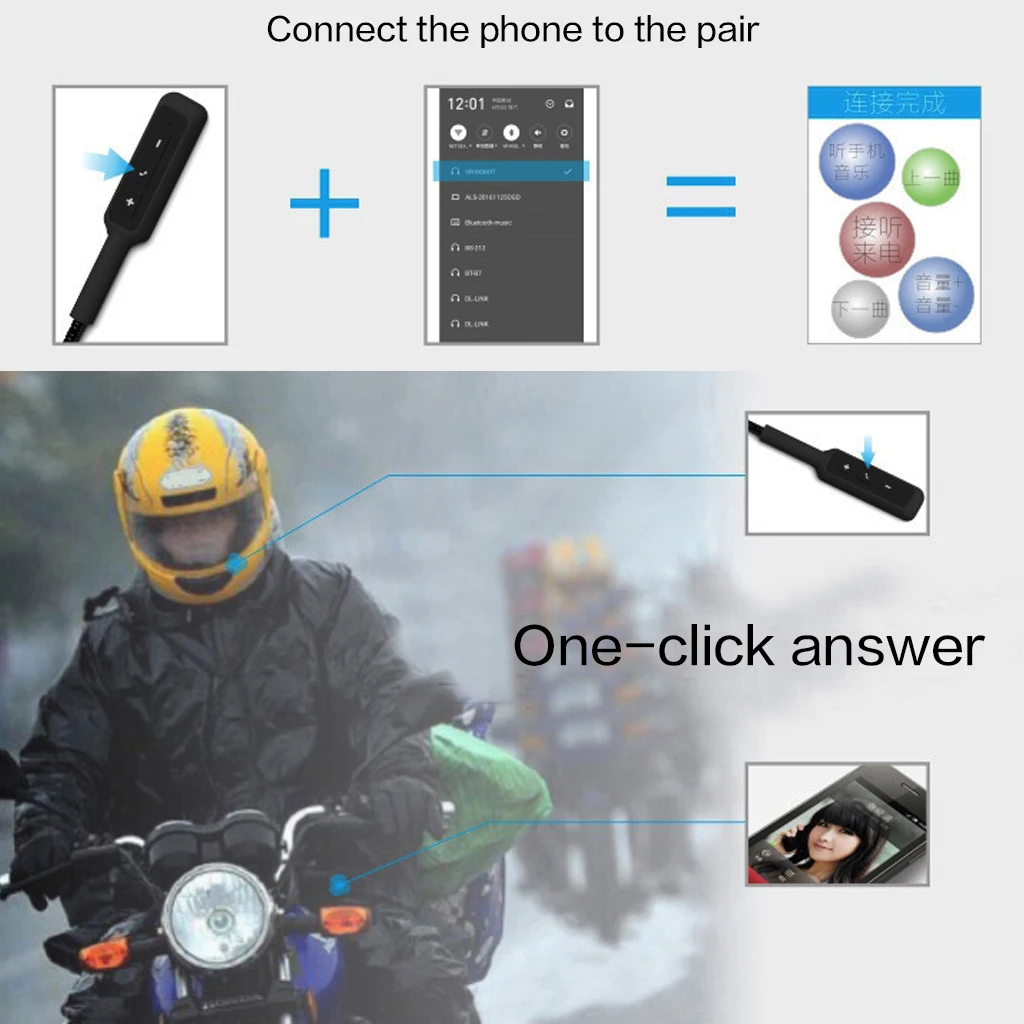 Bluetooth домофон для шлема анти-помех гарнитура для мотоциклетного шлема езда гарнитура MP3 MP4 смартфон