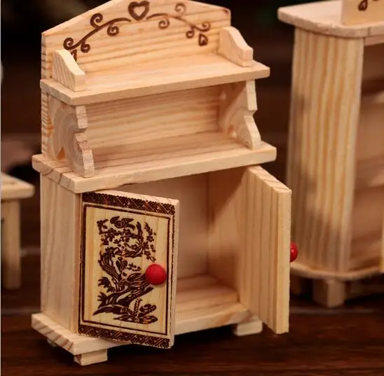 mini Wooden furniture set,kids portable play game furniture,small furniture,miniature model children gift mini Wooden furniture set,kids portable play game furniture,small furniture,miniature model children gift