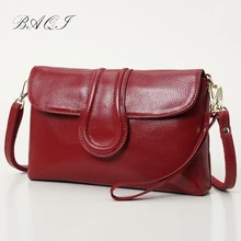 BAQI Brand Women Shoulder Bag Handbag Genuine Cow Leather 2019 Fashion Lady Crossbody Bag for Women Messenger Bag Purse Girls women genuine real cow leather handbag doctor saddle bag fashion purse shoulder satchel designer daily work lady free shipping