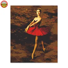 Цифровая картина маслом ручной работы DIY украшение гостиной спальни диван фон висящий красивый балет танец