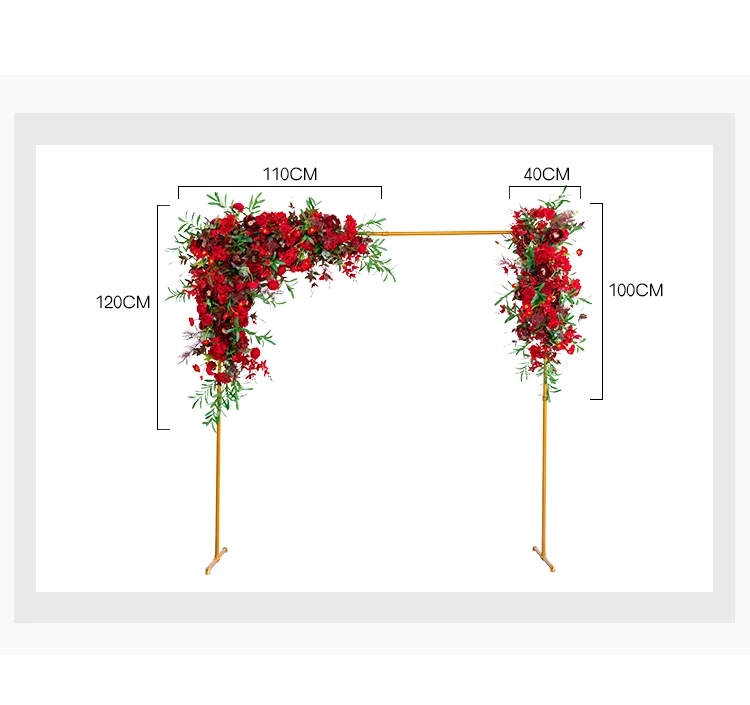Металл Кованое железо стенд Арка+ искусственная композиция из шелковых цветов белая ткань набор Декор вечерние свадебные фон цветочный ряд 1 комплект