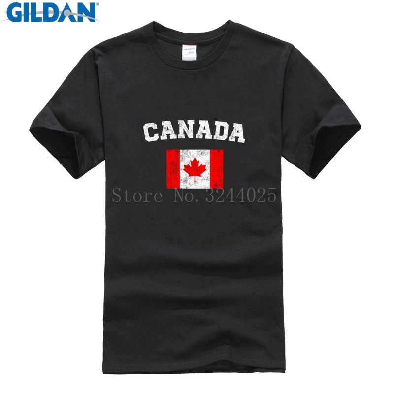 Gildan Tshirt High Quality Canada Flag Men T Shirt Design Clothing