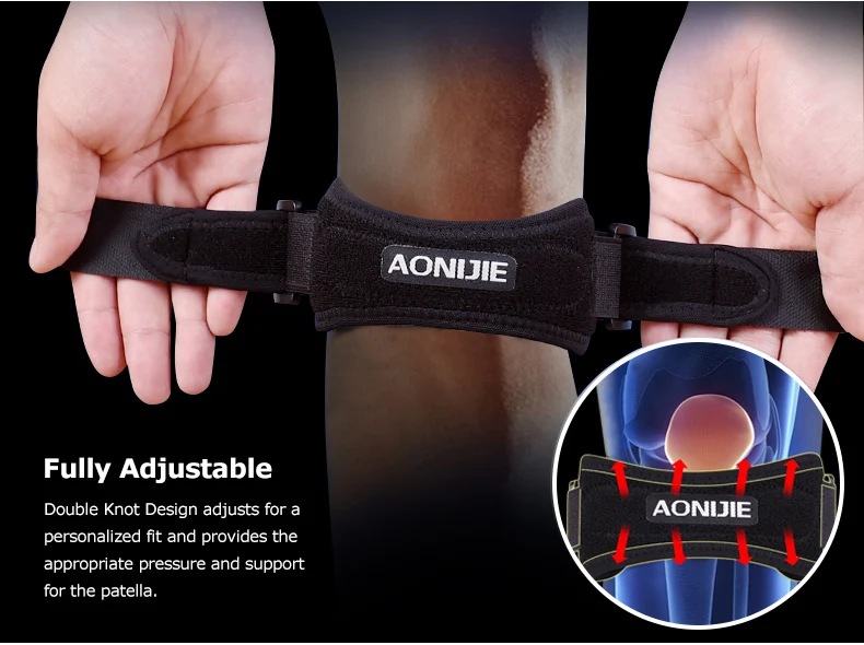 AONIJIE E4067 Adjustable Patella Knee Strap Brace Support Pad Pain Relief Band for Hiking Soccer Basketball Volleyball Squats