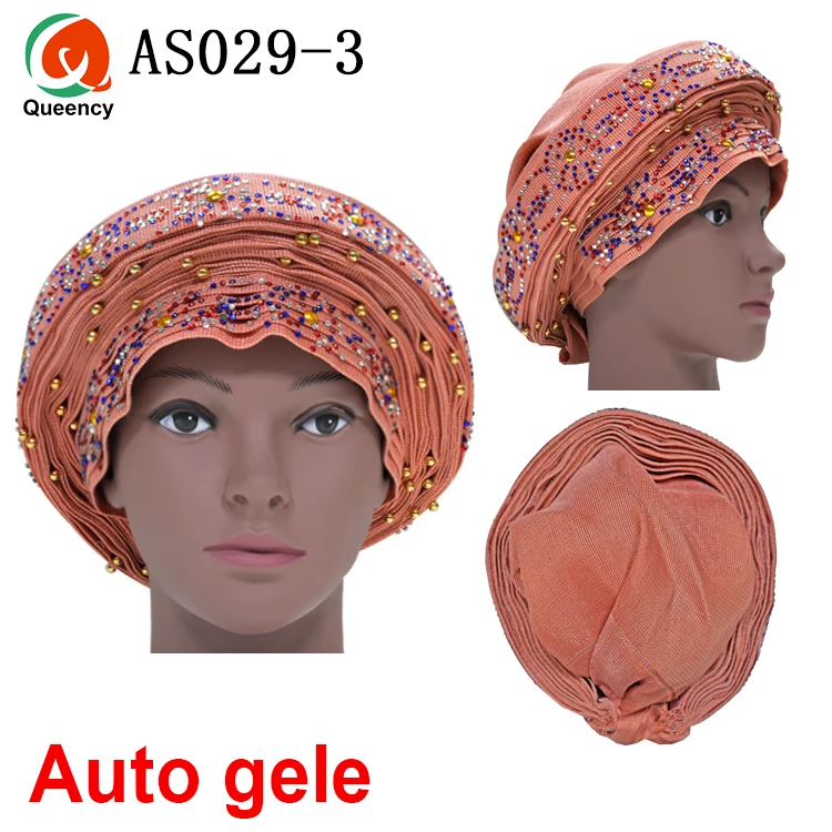 Aso Ebi Queency Африканский Авто геле уже связаны Aso OKE Headtie 1 шт./упак. доступны 24 цвета DHL AS029