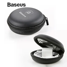 Baseus portátil accesorios del teléfono móvil Paquete de almacenamiento Mini caso para cable Usb bolso duro auricular caja para cargador SD TF tarjetas
