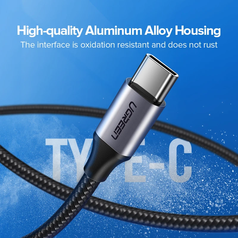 Ugreen USB Type C Cable for Samsung S9 S8 Fast Charge Type-C Mobile Phone Charging Wire USB C Cable for Xiaomi mi9 Redmi note 7