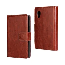Luxury Crazy Horse Pattern Flip Leather Case For LG Optimus L4 II Phone Bag For LG E440 E445 E470 Wallet Stand Cover Card Slot