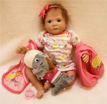 

New girl doll reborn 20" soft silicone reborn baby dolls children fashion toy doll gift bebe lifelike reborn bonecas