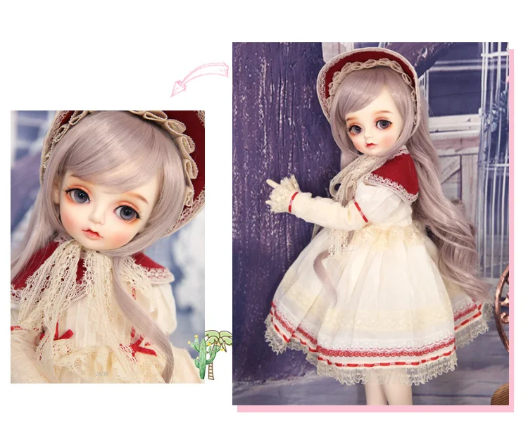 Парик для куклы BJD 1/3 высокой температуры длинные вьющиеся волосы, коричневый розового цвета для кукол зарядки L03 #22-24 см очень кукла