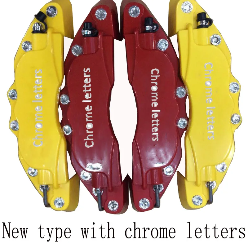 

KUNBABY 4 Colors ABS Plastic Car Auto Chrome 3D Brembo Style Disc Brake Caliper Covers Front And Rear Size L&M&S