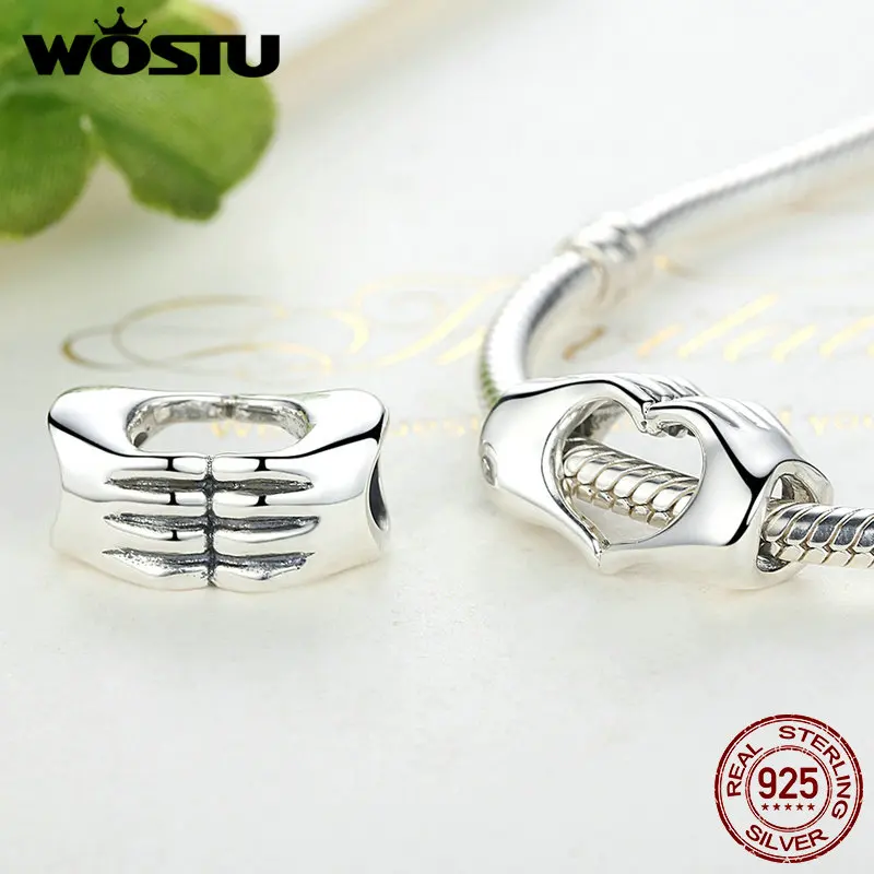 Бусина Шарм Рука к руке из серебра 925 пробы для браслета|beads fit|authentic sterling silverbracelet diy