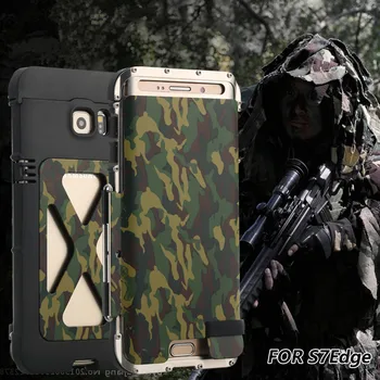 

R-JUST ShockProof Case For Galaxy S7 Edge S6 Edge S6 edge plus Flip Aluminum Metal King Iron Man 360 Protective Armor Phone Case