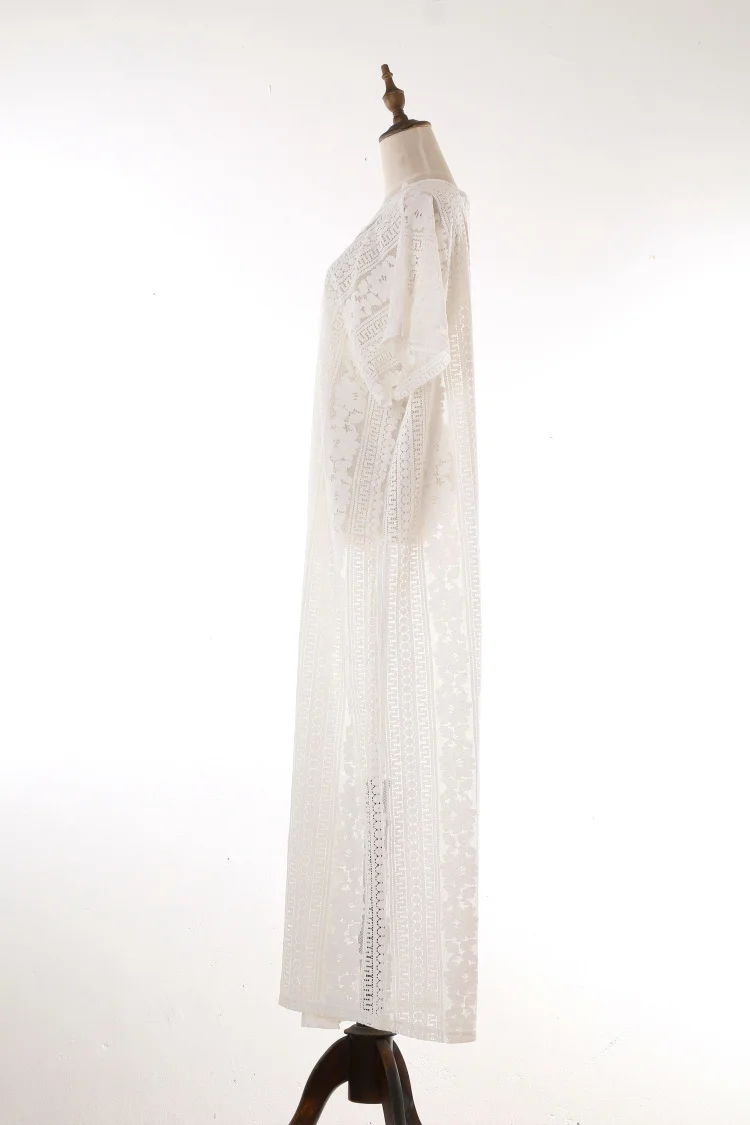 Lace Beach Cover Up Swimsuit Long Dress Transparent Cardigan Long Sleeve Swimwear Summer Hot Ladieswear Beachwear Cover-ups Lace Beach Cover Up Swimsuit Long Dress Transparent Cardigan Long Sleeve Swimwear Summer Hot Ladieswear Beachwear Cover-ups